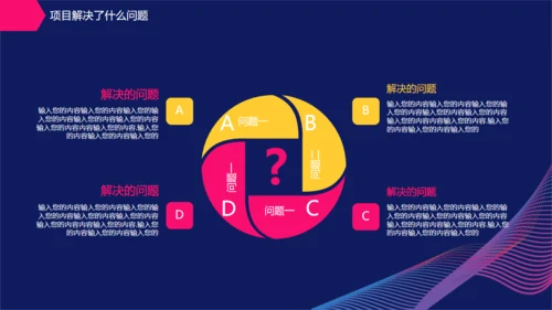 创业计划书艺术曲线创意放大镜通用PPT模板