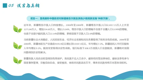 蓝绿色插画维吾尔族少数民族介绍学生PPT