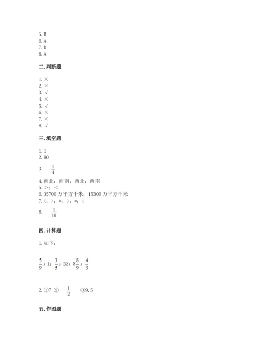 人教版六年级上册数学期中测试卷精品【名师推荐】.docx