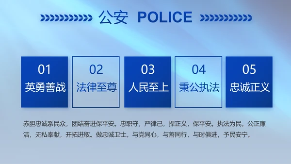 扫黑除恶专项斗争公安警察动态PPT模板