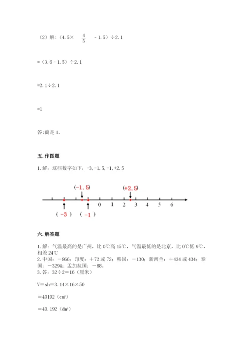 小升初数学期末测试卷【考点精练】.docx