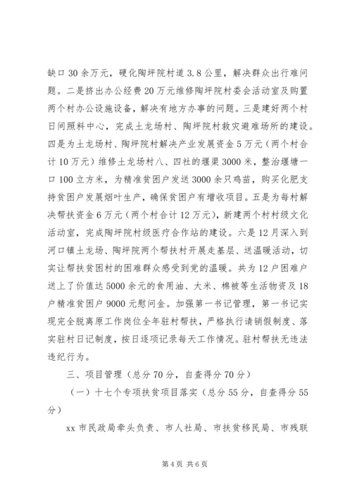 民政局XX年度脱贫攻坚工作自查报告.docx