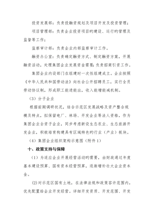 园区投融资平台公司组建方案.docx