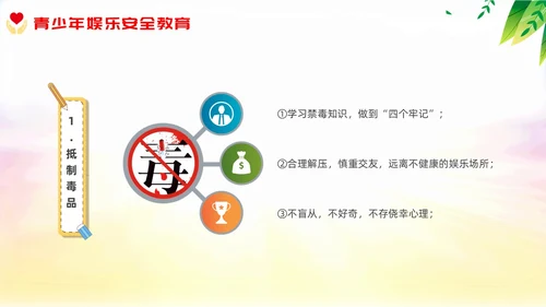 青少年自护教育清新展板未成年自我保护培训主题班会青少年教育
