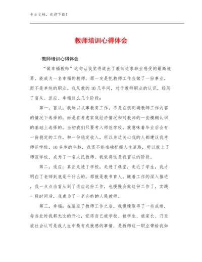 2023教师培训心得体会例文8篇合集.docx