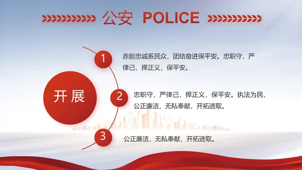 蓝色大气公安警察工作汇报动态PPT