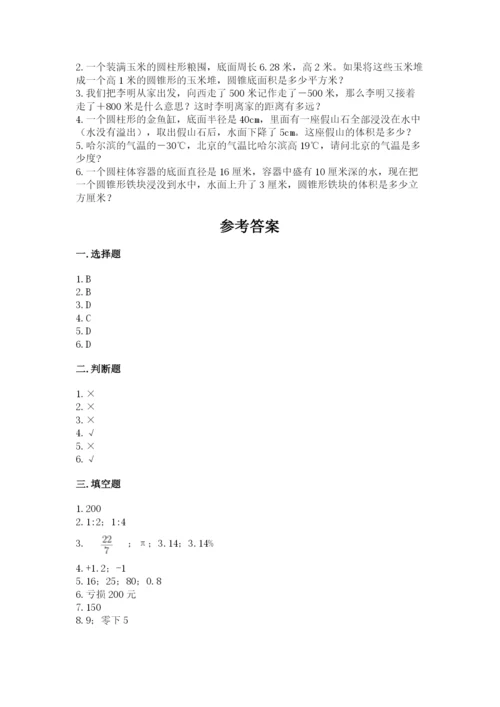 南陵县六年级下册数学期末测试卷（满分必刷）.docx