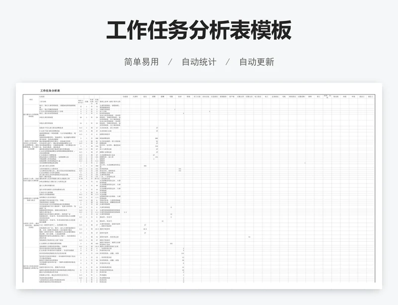 工作任务分析表模板