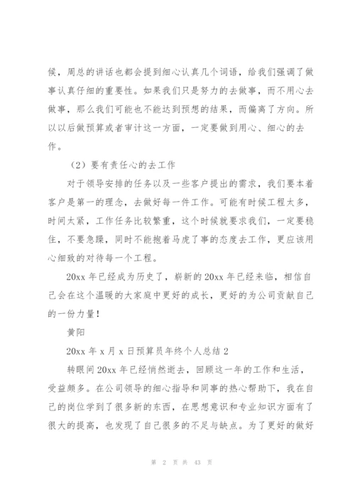 预算员年终个人总结.docx