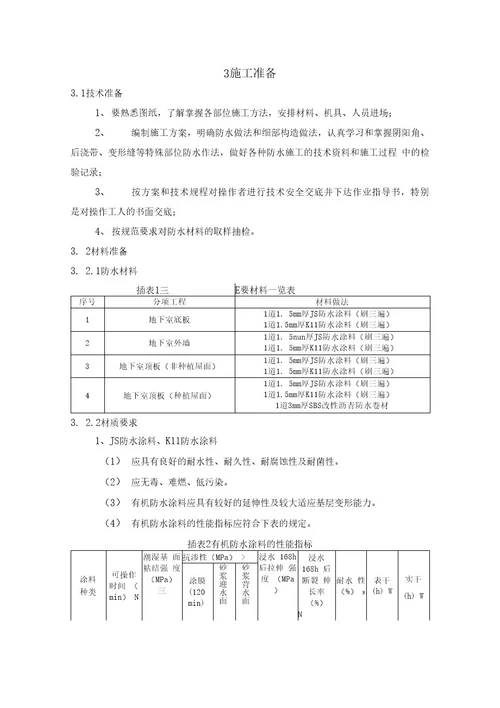 地下室防水专项施工方案设计2015 9