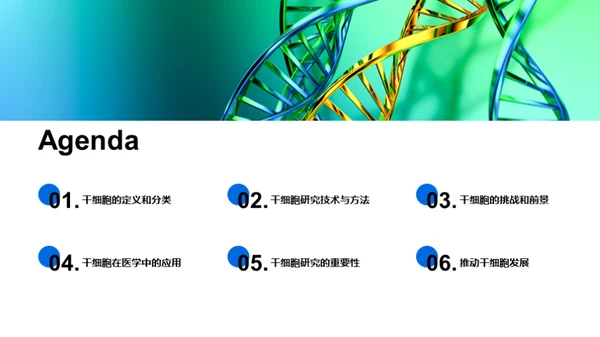 科技风生物医疗教学课件PPT模板