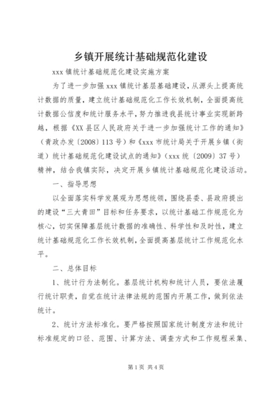 乡镇开展统计基础规范化建设.docx
