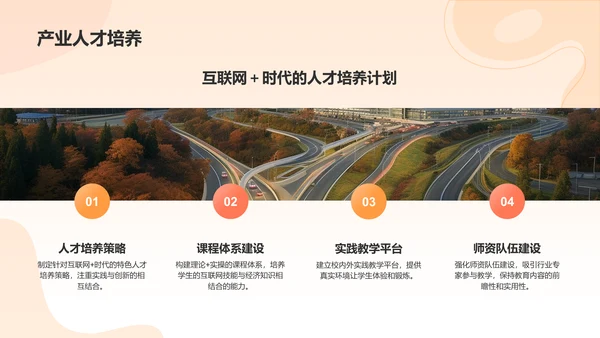 橙色渐变风互联网＋推动地方经济发展PPT模板