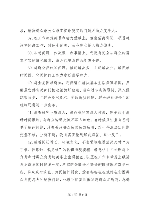 最新精编之党员意识方面存在的问题清单.docx