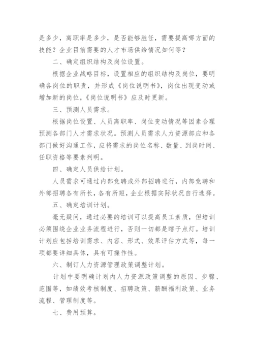 中小企业应该如何做好人力资源规划.docx