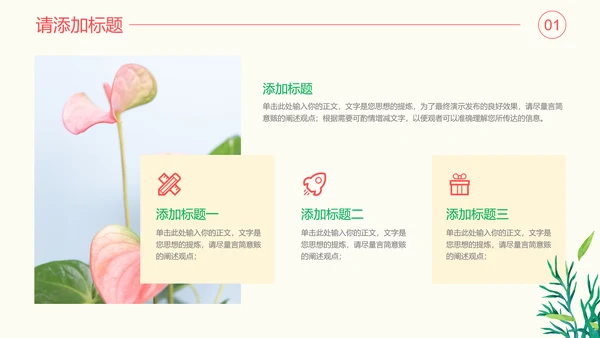 彩色插画小清新通用PPT演示模板