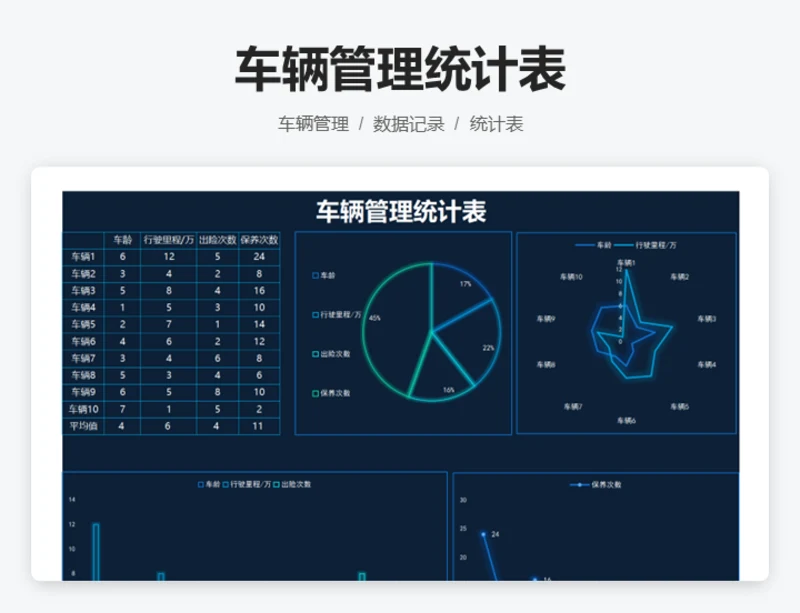 车辆管理统计表