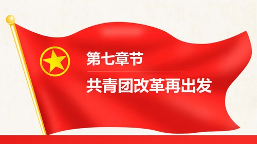 红色大气共青团十八大学习解读PPT模板