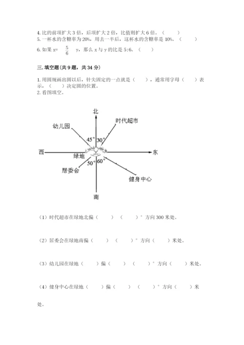 小学数学六年级上册期末考试试卷精品（历年真题）.docx