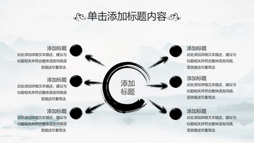 中国传统文化国学经典水墨中国风ppt模板
