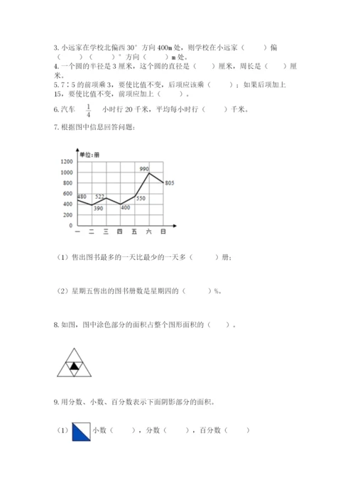 人教版六年级上册数学期末测试卷带答案（达标题）.docx