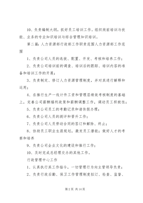 人力资源部职责范围1.docx