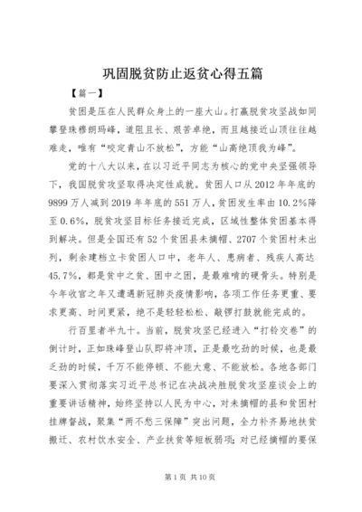 巩固脱贫防止返贫心得五篇.docx