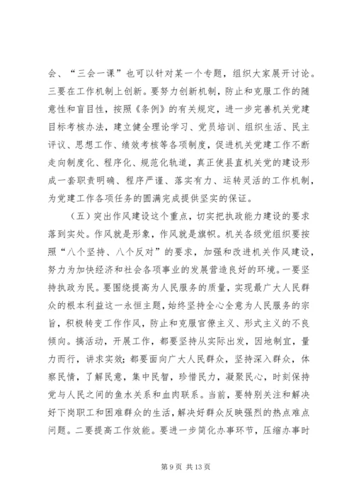 书记在县直机关党建工作会议上的致辞.docx