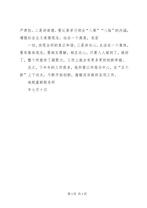 税务所下半年工作安排 (3).docx