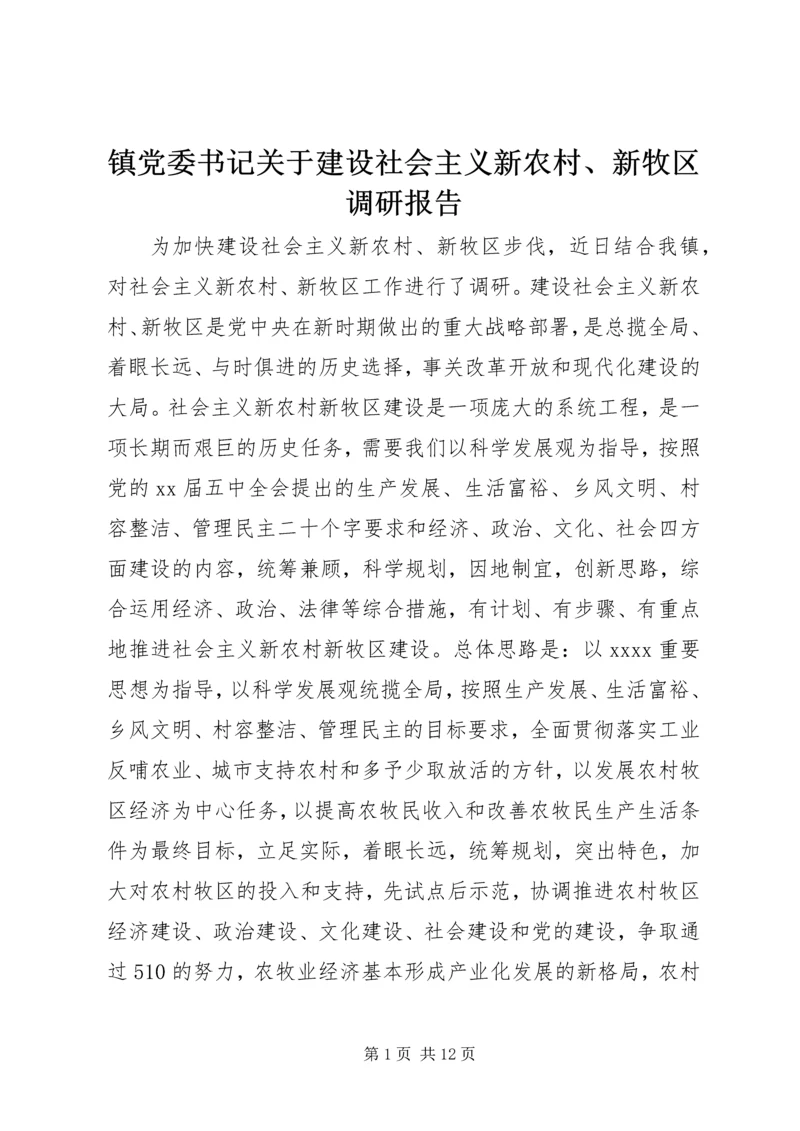 镇党委书记关于建设社会主义新农村、新牧区调研报告.docx