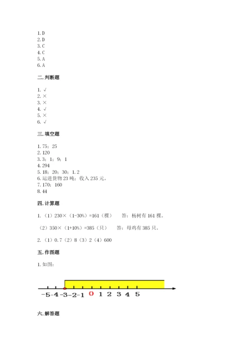 睢阳区六年级下册数学期末测试卷汇编.docx