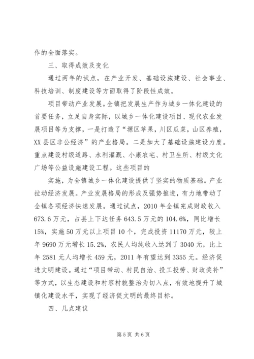 城乡一体化进展汇报 (2).docx