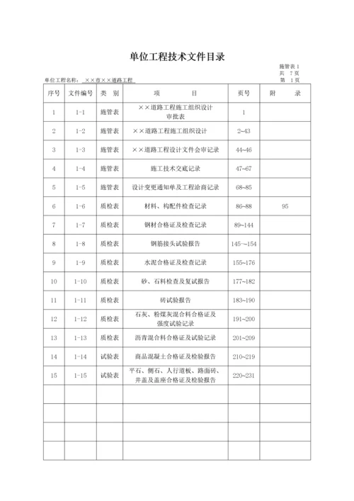 市政工程资料表格填写范例大全.docx