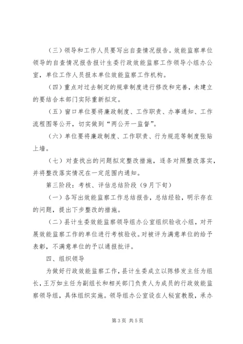 计生委效能监察方案.docx