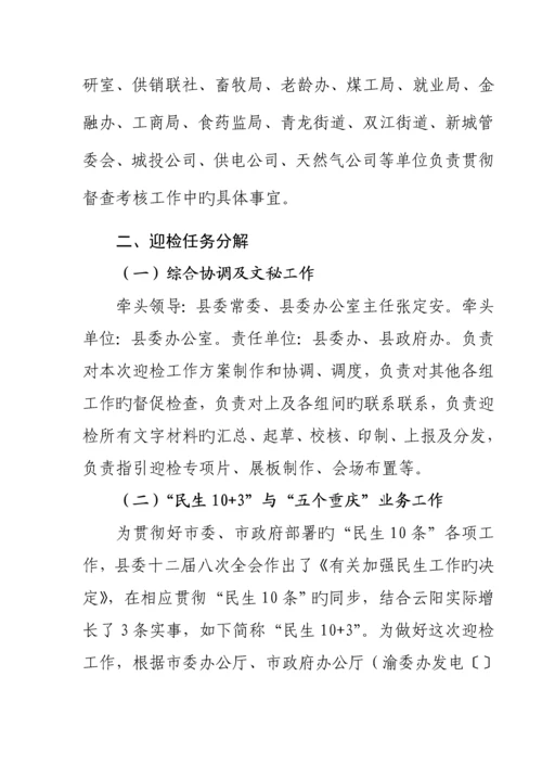 云阳县落实民生十条与五个重庆建设年终督察考核迎检专题方案.docx