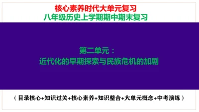 第二单元 ： 近代化的早期探索与民族危机的加剧 核心素养时代大单元复习课件