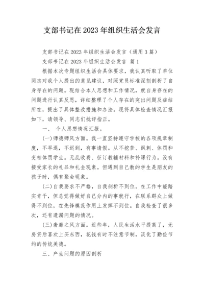 支部书记在2023年组织生活会发言.docx