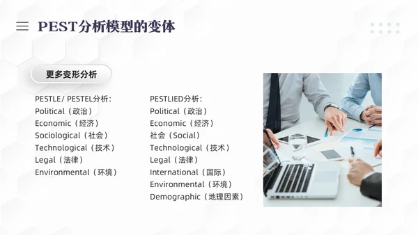 彩色简约PEST分析PPT模板宣传PPT动态PPT
