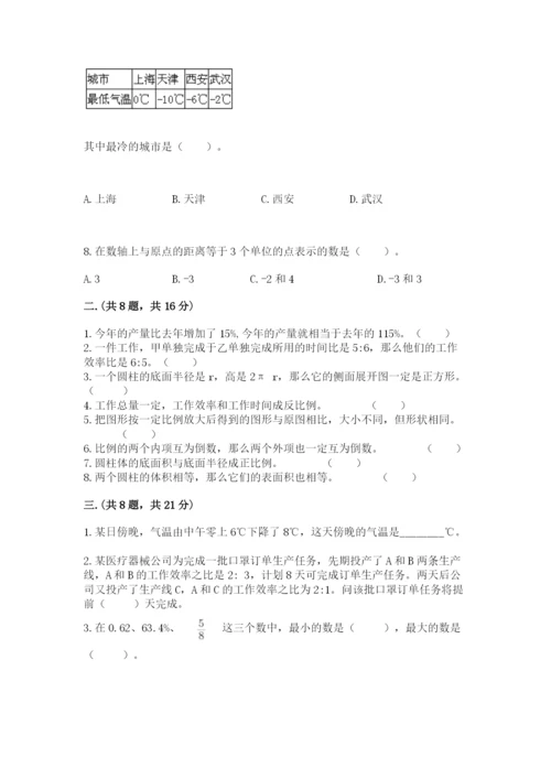 苏教版小升初数学模拟试卷附答案（基础题）.docx