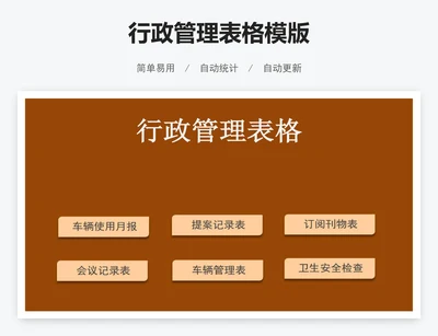 行政管理表格模版