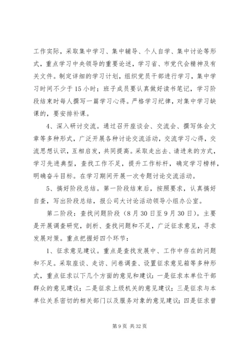 党工委关于开展继续解放思想大讨论活动的实施方案.docx