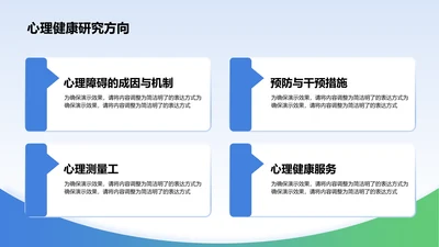 心理健康研究方向-心理健康PPT