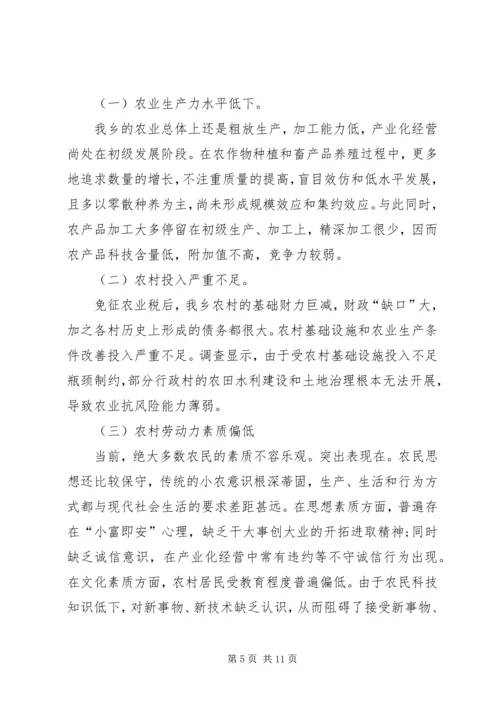 乡镇社会主义新农村建设情况的调研报告.docx