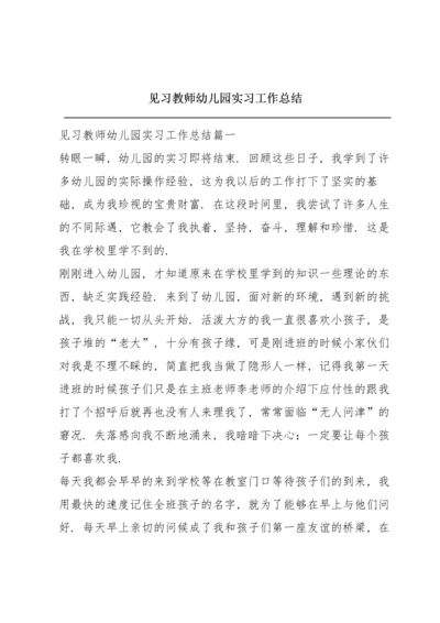 见习教师幼儿园实习工作总结.docx