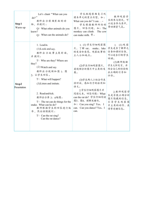 Unit 4 What can you do Part C    Story time大单元整体教学