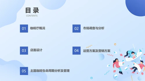 简约商务风咖啡店创业运营方案PPT模板