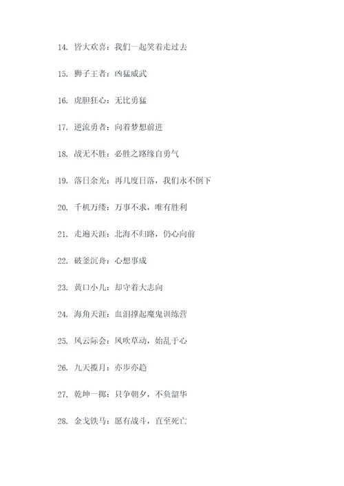 有意义的队名和口号霸气