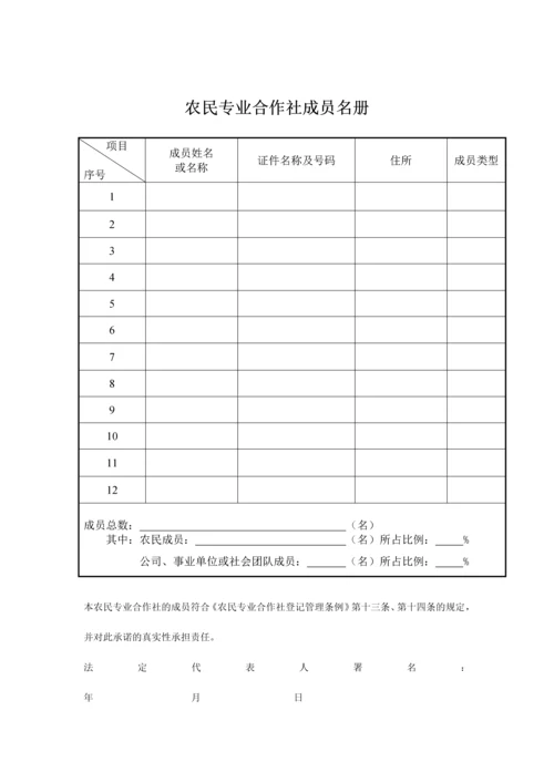 农村合作社工商登记表格下载.docx