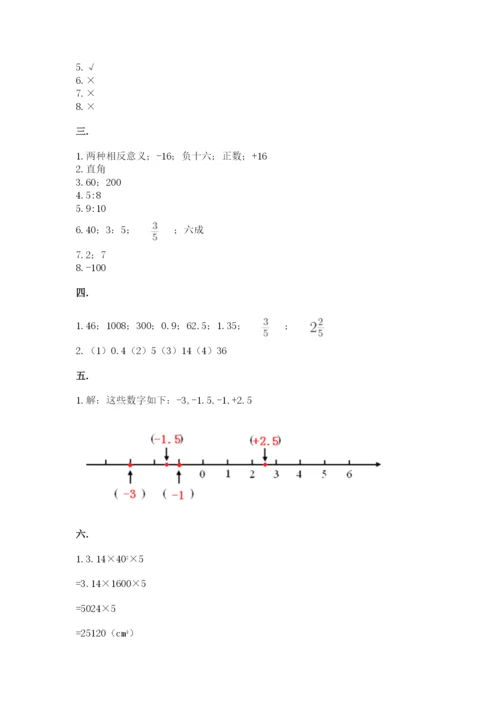 苏教版数学六年级下册试题期末模拟检测卷【全优】.docx