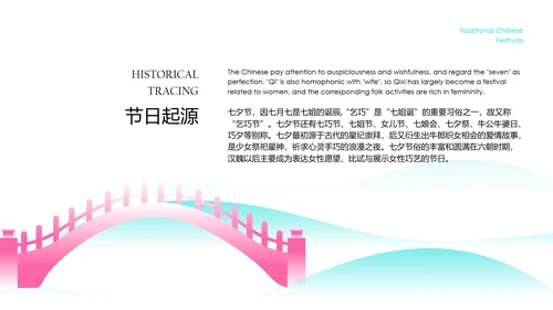 粉色清新风中国情人节介绍PPT模板